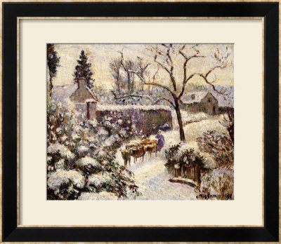 Snow At Montfoucault, 1891 by Camille Pissarro Pricing Limited Edition Print image