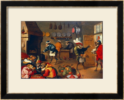 The Monkey's Cooks by David Teniers The Younger Pricing Limited Edition Print image