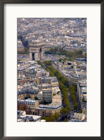 View From Eiffel Tower, Arc De Triomphe, Paris, France by Lisa S. Engelbrecht Pricing Limited Edition Print image