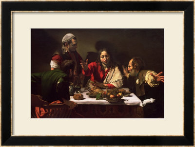 The Supper At Emmaus, 1601 by Caravaggio Pricing Limited Edition Print image