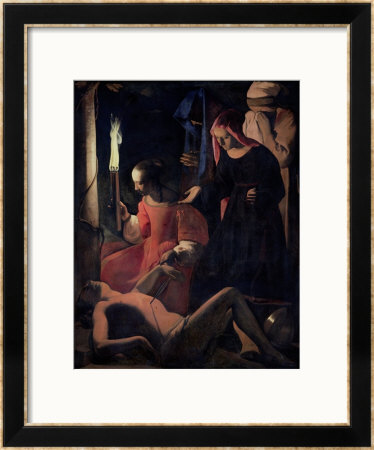 St. Sebastian Tended By St. Irene by Georges De La Tour Pricing Limited Edition Print image