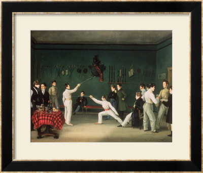 A Fencing Scene, 1827 by Adolphe Ladurner Pricing Limited Edition Print image