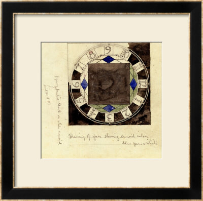 Design For Clock Face, 1917 by Charles Rennie Mackintosh Pricing Limited Edition Print image