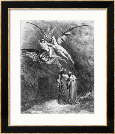 Virgil (70-19 Bc) Dante And The Erinyes, Illustration From The Divine Comedy by Gustave Doré Pricing Limited Edition Print image