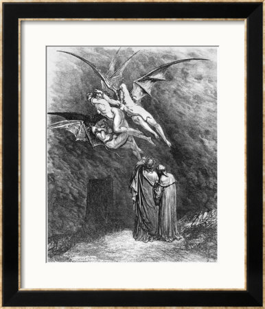 Virgil (70-19 Bc) Dante And The Erinyes, Illustration From The Divine Comedy by Gustave Dore Pricing Limited Edition Print image