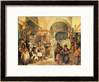 A Turkish Bazaar, 1854 by Amadeo Preziosi Pricing Limited Edition Print image