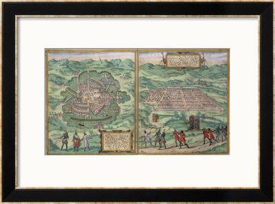 Map Of Mexico And Cuzco, From Civitates Orbis Terrarum by Joris Hoefnagel Pricing Limited Edition Print image