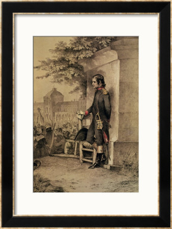 Napoleon I (1769-1821) At The Siege Of The Tuileries, 10Th August 1792 by Nicolas Toussaint Charlet Pricing Limited Edition Print image