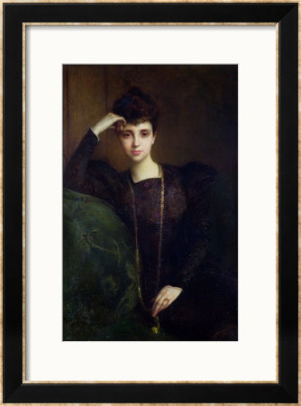 Portrait Of A Young Woman, Circa 1900 by Pascal Adolphe Jean Dagnan-Bouveret Pricing Limited Edition Print image