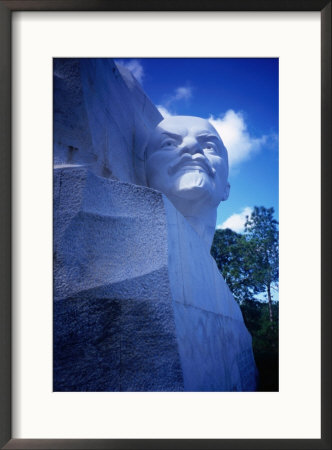 White Marble Monument Of Vladimir Ilyich Lenin In Parque Lenin, Havana, Cuba by Charlotte Hindle Pricing Limited Edition Print image