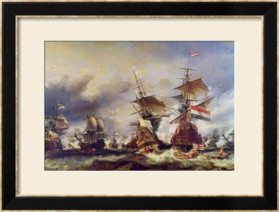The Battle Of Texel, 21St August 1673 by Louis Eugene Gabriel Isabey Pricing Limited Edition Print image