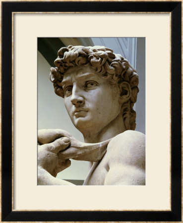 David, Detail Of The Head, 1504 by Michelangelo Buonarroti Pricing Limited Edition Print image