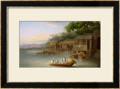 A Riverside Dwelling, Indo-China by George Chinnery Pricing Limited Edition Print image