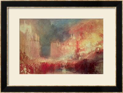 The Burning Of The Houses Of Parliament, 16Th October 1834, 1839 by William Turner Pricing Limited Edition Print image