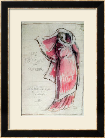 Design For A Poster Advertising Les Troyens by Rene Piot Pricing Limited Edition Print image