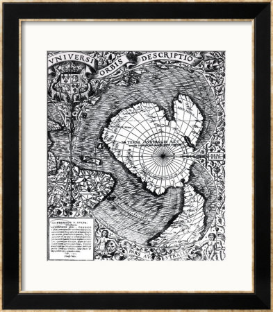 The South Pole, Detail From The Mappamonde A Projection Cordiforme, 1531 by Oronce Fine Pricing Limited Edition Print image