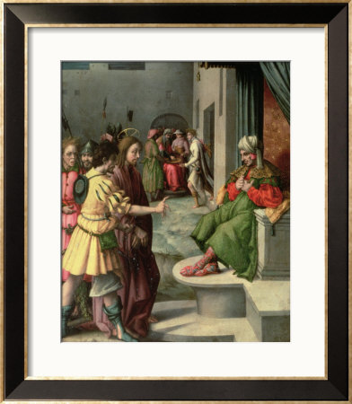 Christ In Front Of Caiaphas by Francesco Ubertini Bacchiacca Pricing Limited Edition Print image