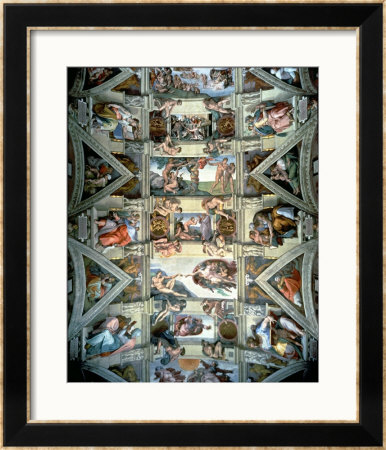 Sistine Chapel Ceiling And Lunettes, 1508-12 by Michelangelo Buonarroti Pricing Limited Edition Print image