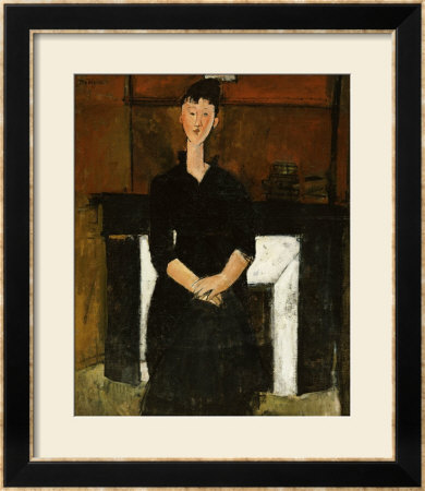 Woman Sat By A Fireplace, 1915 by Amedeo Modigliani Pricing Limited Edition Print image