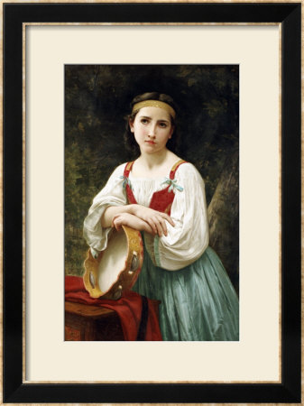 Basque Gipsy Girl With Tambourine by William Adolphe Bouguereau Pricing Limited Edition Print image