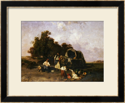 A Gypsy Encampment, 1895 by Pal Bohm Pricing Limited Edition Print image