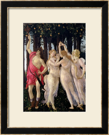 Primavera: Detail Of The Three Graces And Mercury by Sandro Botticelli Pricing Limited Edition Print image