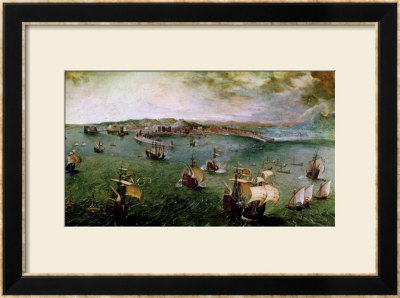 View Of The Port Of Naples, Circa 1550-69 by Pieter Bruegel The Elder Pricing Limited Edition Print image