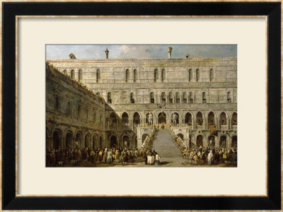 The Coronation Of The Doge Of Venice On The Scala Dei Giganti Of The Palazzo Ducale, 1766-70 by Francesco Guardi Pricing Limited Edition Print image