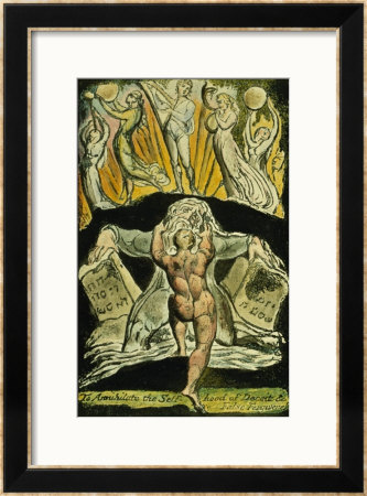 To Annihilate The Self-Hood Of Deceit' From A Poem By Milton, Written 1804-8 by William Blake Pricing Limited Edition Print image