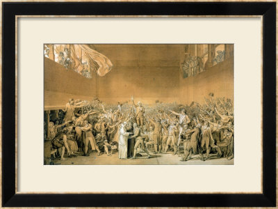 The Oath Of The Tennis Court, 20 June 1789, 1791 (Grisaille Sketch) by Jacques-Louis David Pricing Limited Edition Print image