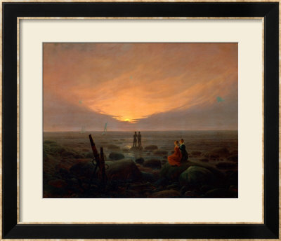 Moon Rising Over The Sea, 1821 by Caspar David Friedrich Pricing Limited Edition Print image