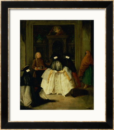 Masked Figures In A Venetian Coffee House by Pietro Longhi Pricing Limited Edition Print image