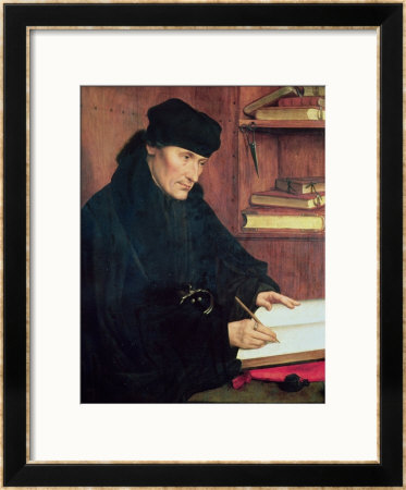 Portrait Of Erasmus Of Rotterdam (1466-1536) by Quentin Metsys Pricing Limited Edition Print image