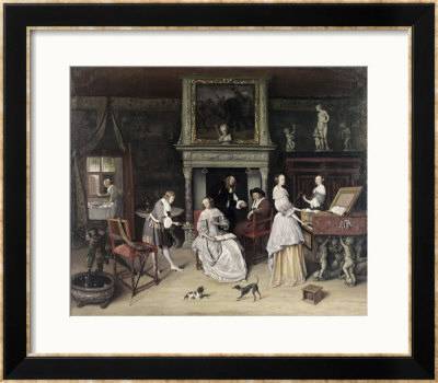 Fantasy Interior With The Family Of Jan Van Goyen by Jan Havicksz. Steen Pricing Limited Edition Print image