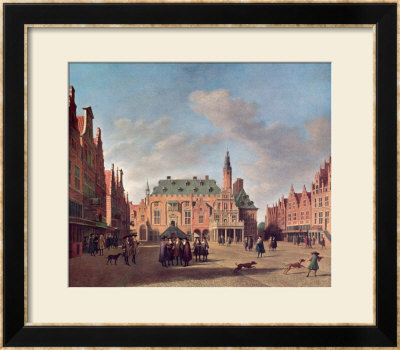 View Of The Grote Markt In Haarlem by Gerrit Adriaensz Berckheyde Pricing Limited Edition Print image