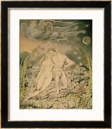 Satan Watching The Endearments Of Adam And Eve by William Blake Pricing Limited Edition Print image