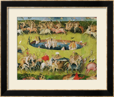 The Garden Of Earthly Delights: Allegory Of Luxury, Central Panel Of Triptych, Circa 1500 by Hieronymus Bosch Pricing Limited Edition Print image