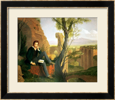 Percy Bysshe Shelley (1792-1822) 1845 by Joseph Severn Pricing Limited Edition Print image