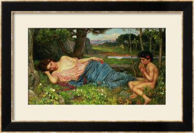Listen To My Sweet Pipings, 1911 by John William Waterhouse Pricing Limited Edition Print image