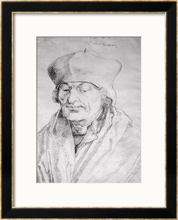 Portrait Of Desiderius Erasmus (1469-1536) 1520 by Albrecht Durer Pricing Limited Edition Print image