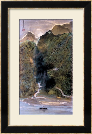 Rowing Boat In Mountains by Huachazc Lee Pricing Limited Edition Print image