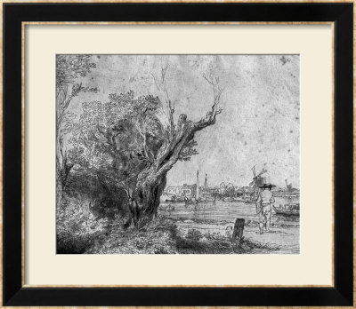 View Of Omval, Near Amsterdam, 1645 by Rembrandt Van Rijn Pricing Limited Edition Print image