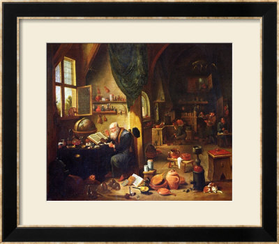 An Alchemist In His Workshop by David Teniers The Younger Pricing Limited Edition Print image