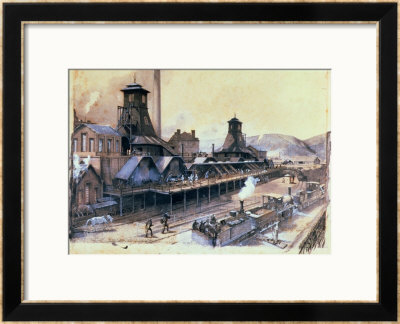 The Pits Of St. Pierre & St. Paul At Le Creusot, 1866 by Ignace Francois Bonhomme Pricing Limited Edition Print image