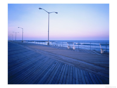 Vacant Boardwalk Scene, New Jersey by Laurie Vogt Pricing Limited Edition Print image