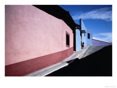 Colourful Buildings In Street, Real Del Monte, Mexico by Jeffrey Becom Pricing Limited Edition Print image
