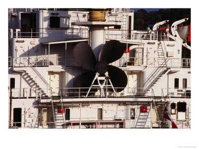 Detail Of Cargo Ship And Propellor, Miraflores Locks, Panama by Alfredo Maiquez Pricing Limited Edition Print image