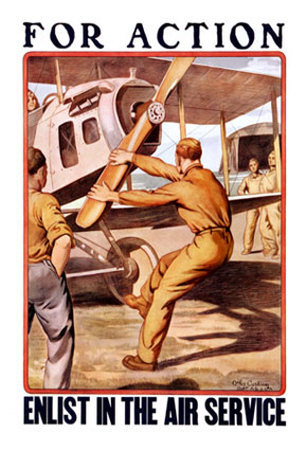 For Action, Enlist In The Air Service by Otho Cushing Pricing Limited Edition Print image