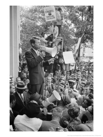 Attorney General Bobby Kennedy Speaking To Crowd In D.C. by Warren K. Leffler Pricing Limited Edition Print image