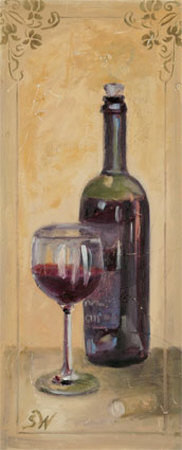 Red Wine With Glass by Shari White Pricing Limited Edition Print image